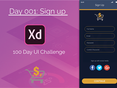 Day 001 - Sign Up app sign up ui challenge