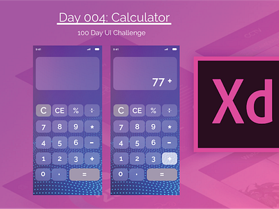 Day 004 Calculator 100 day ui design challenge calculator app