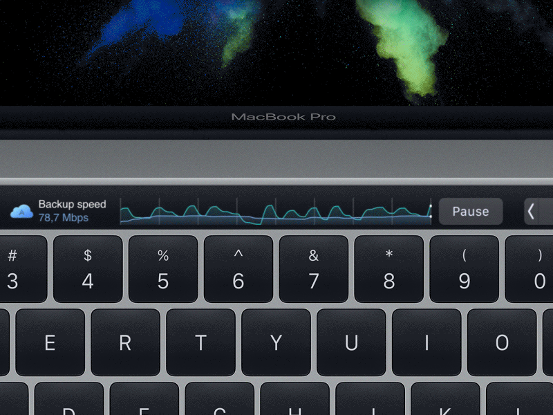 True Image for Mac Touchbar animation mac macos software touch bar touchbar ui