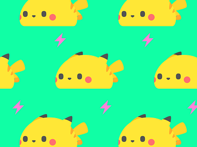 Pika Pattern graphic design illustration pikachu pokemon vector