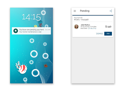 Notification Pending Payment bank mobile app design notification pay payment payment app pending ui ux