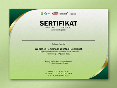 Design of Training Certificate certificate design template