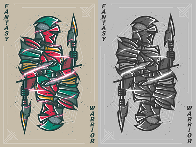 Fantasy warrior--24 dora s fantasy warrior illustration warrior 弟仔 插图