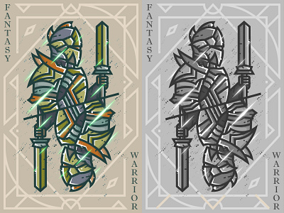 Fantasy warrior--31 fantasy warrior game card illustration 弟仔