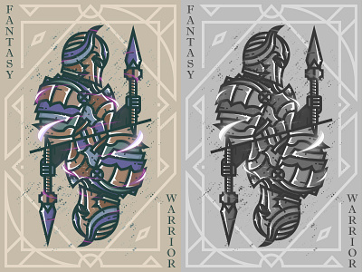 Fantasy warrior--32 fantasy warrior game card illustration 弟仔
