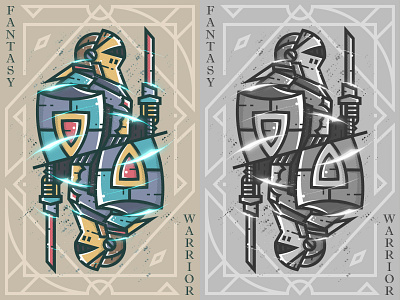 Fantasy warrior--33 fantasy warrior game card illustration 弟仔