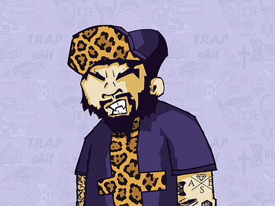 Evil boy boy dope evil illustration leopard mad swag