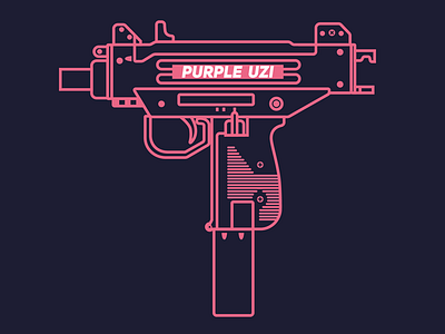 PURPLE UZI dope flat gun haze purple uzi vector weapon