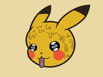 Dope Pikachu acid art dope flat pikachu pokemon