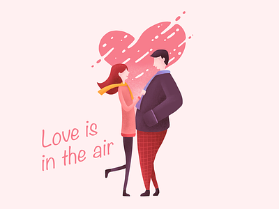 Love Is In The Air illustration ipad pro love valentines day