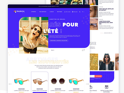 Mandarine Vision Concept colored design flat glasses sketch ui webdesign