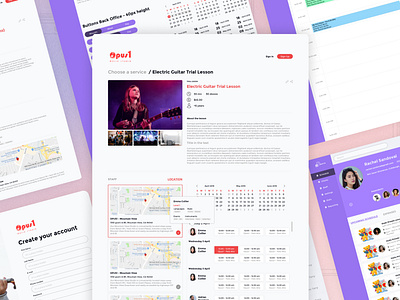 Music lesson booking system - Opus1.io - Ui/Ux Rework