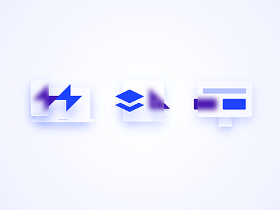 Glassmorphic icons