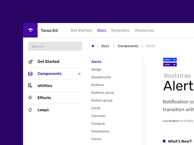 Docs snapshot bootstrap clean css design docs documentation flat minimal torus kit