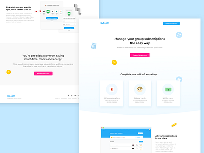 Subsplit calculator landing money page share ui web