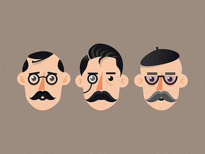 French man french glasses illustration man monocle mustache