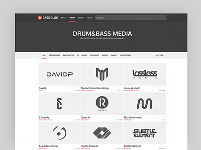 Bass Blog | DNB Media design dnb inspiration logo logotypes minimal music web design