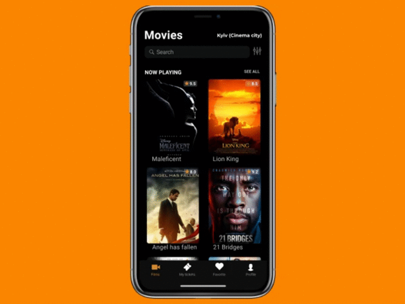 Movie tickets app app booking interface mobile mobile ui mobileappdesign motion movie ticket ticket app ticketing ui ux