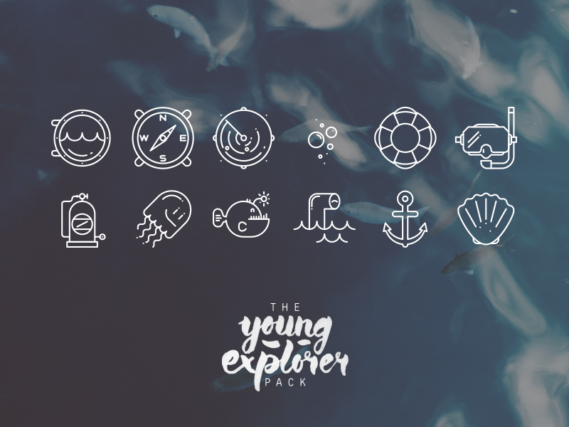Little Sea Explorer icon poster typography