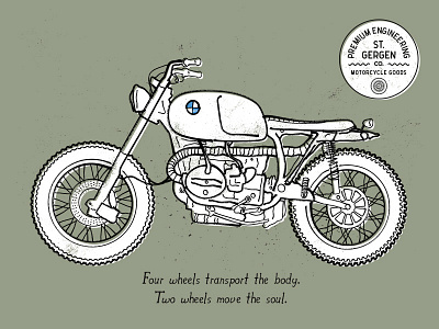 BMW R100 Scrambler bmw illustration motorcycle
