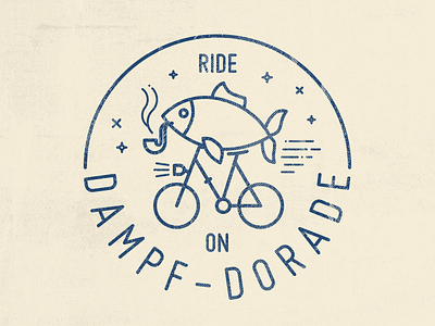 Team Dampf-Dorade bike corporate icon illustration logo ride