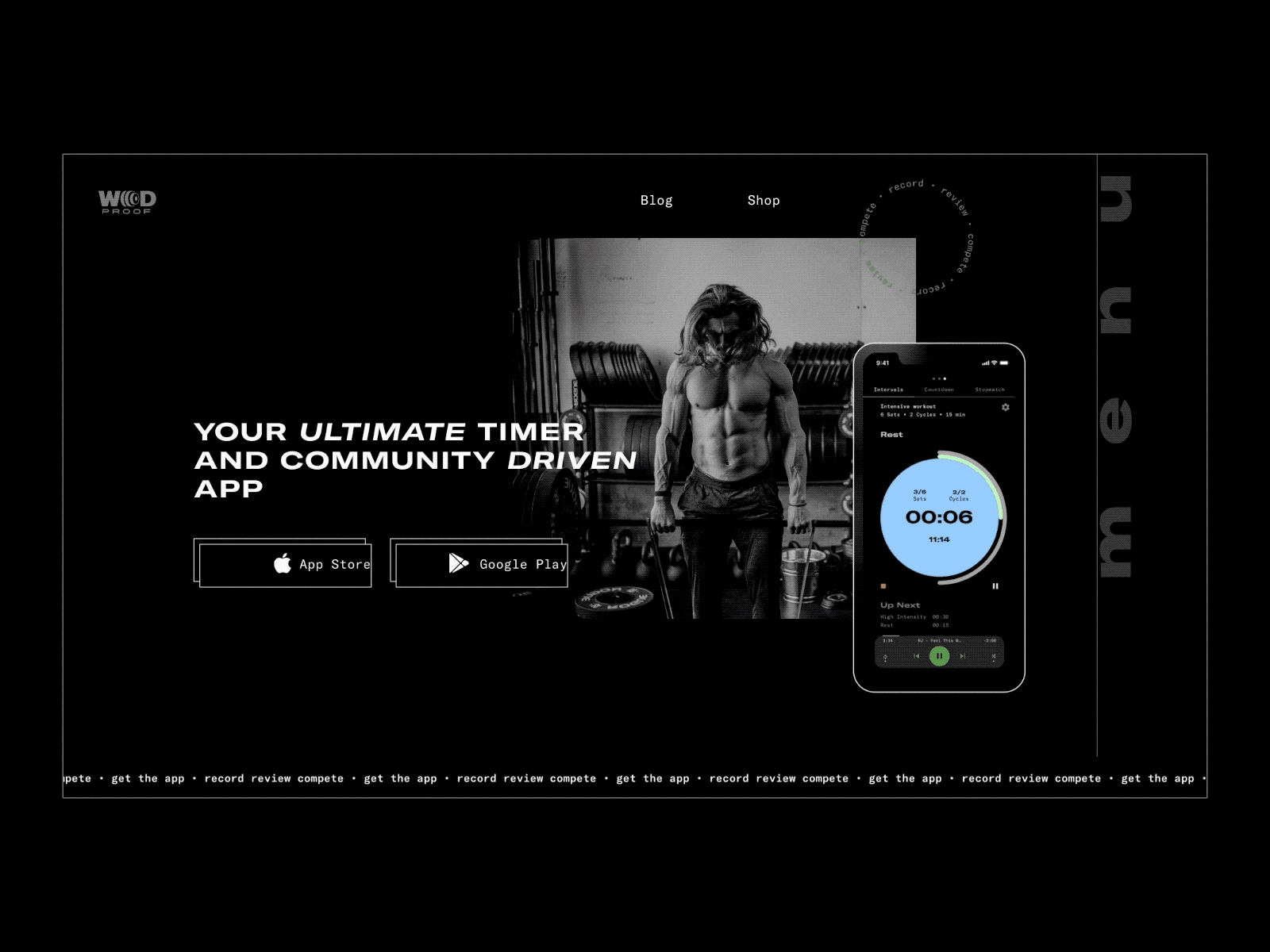 Fitness and timer app promo