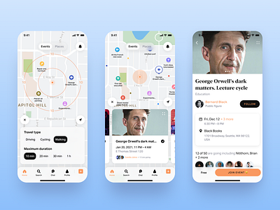 Networking app – Event app ui design events mobile app networking social ui uiux