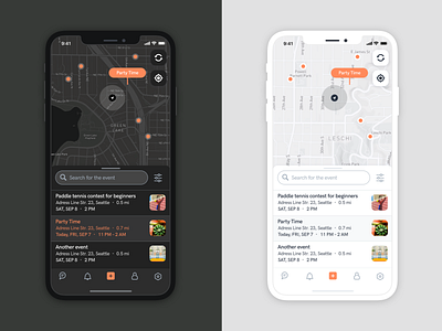 Dark vs Light map oriented app app ios iphone map app