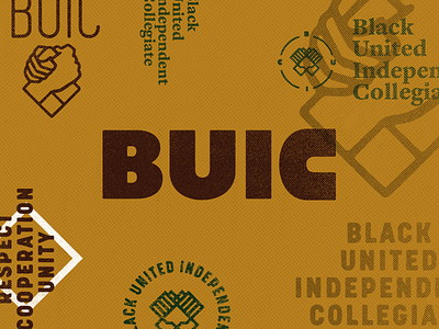BUIC black circle college collegiate geometric logo monogram stamp