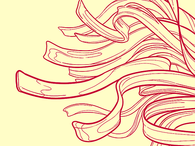 ribbons illustration inking linework photoshop ribbons thin