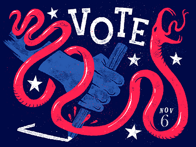 Vote illustration pencil snake vote