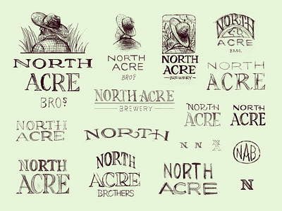 North Acre Brew Co Logo Sketches 1