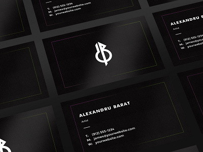 Letter B black businesscard dark icon layout lettering logo