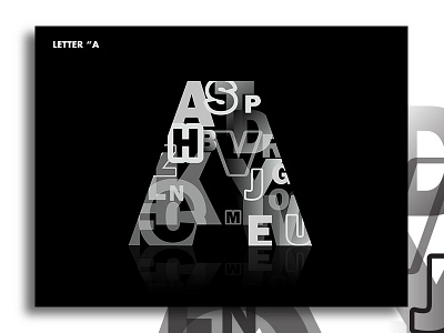 A" is for the alphabet 36days composition futura layout letter lettering monochrome poster type