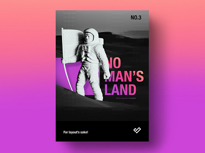 No man's land - poster design astronaut banner composition design graphic grid layout mars poster