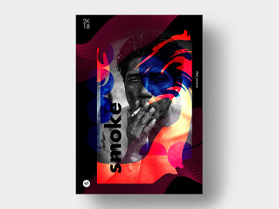 (DON'T) smoke - poster design 36days composition design eyes layout look man monochrome poster sad smoke