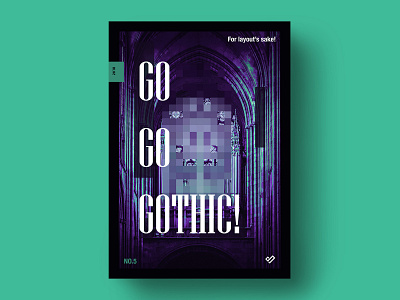 Gogogothic - poster design ascension censored church composition gothic layout poster purple square