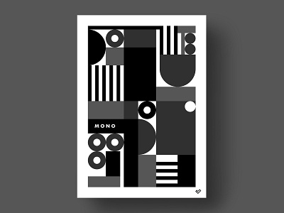 Mono - poster design blackwhite geometric geometric art layout minimal minimalism minimalist monochromatic poster