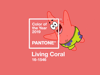 Patrick Star - Pantone 2019 2019 coloroftheyear internetjokes livingcoral pantone patrickstar