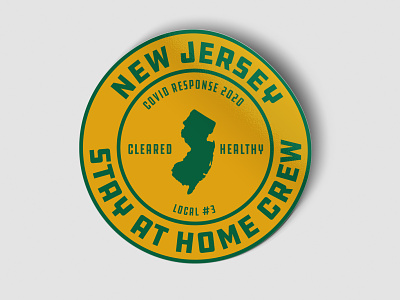 NJ Stay at home crew covid19 new jersey stayathome sticker