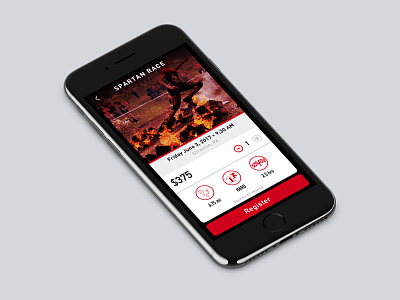 Obstacle Tracker fitness ios obstacle course race registration spartan race ui ux