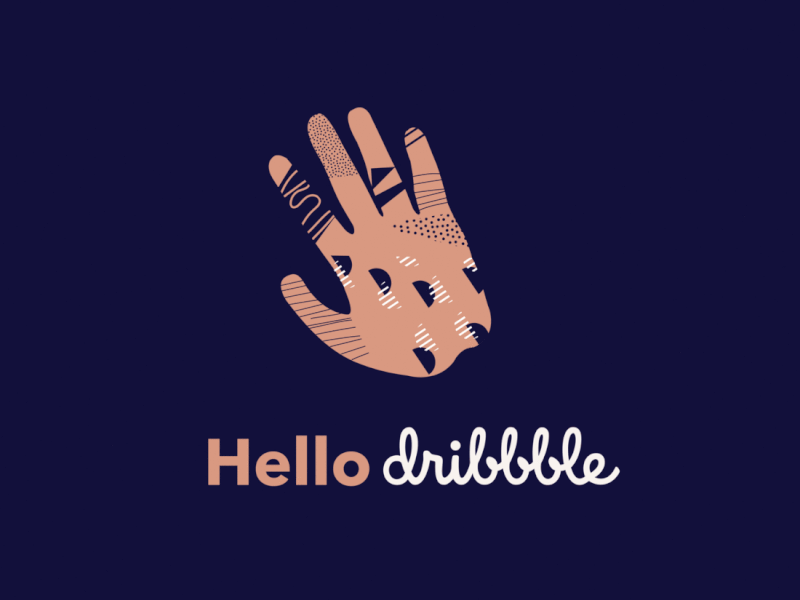 Hello Dribbble:) animation art brand branding clean design flat graphic design icon identity illustration illustrator logo minimal mobile sketch vector web website