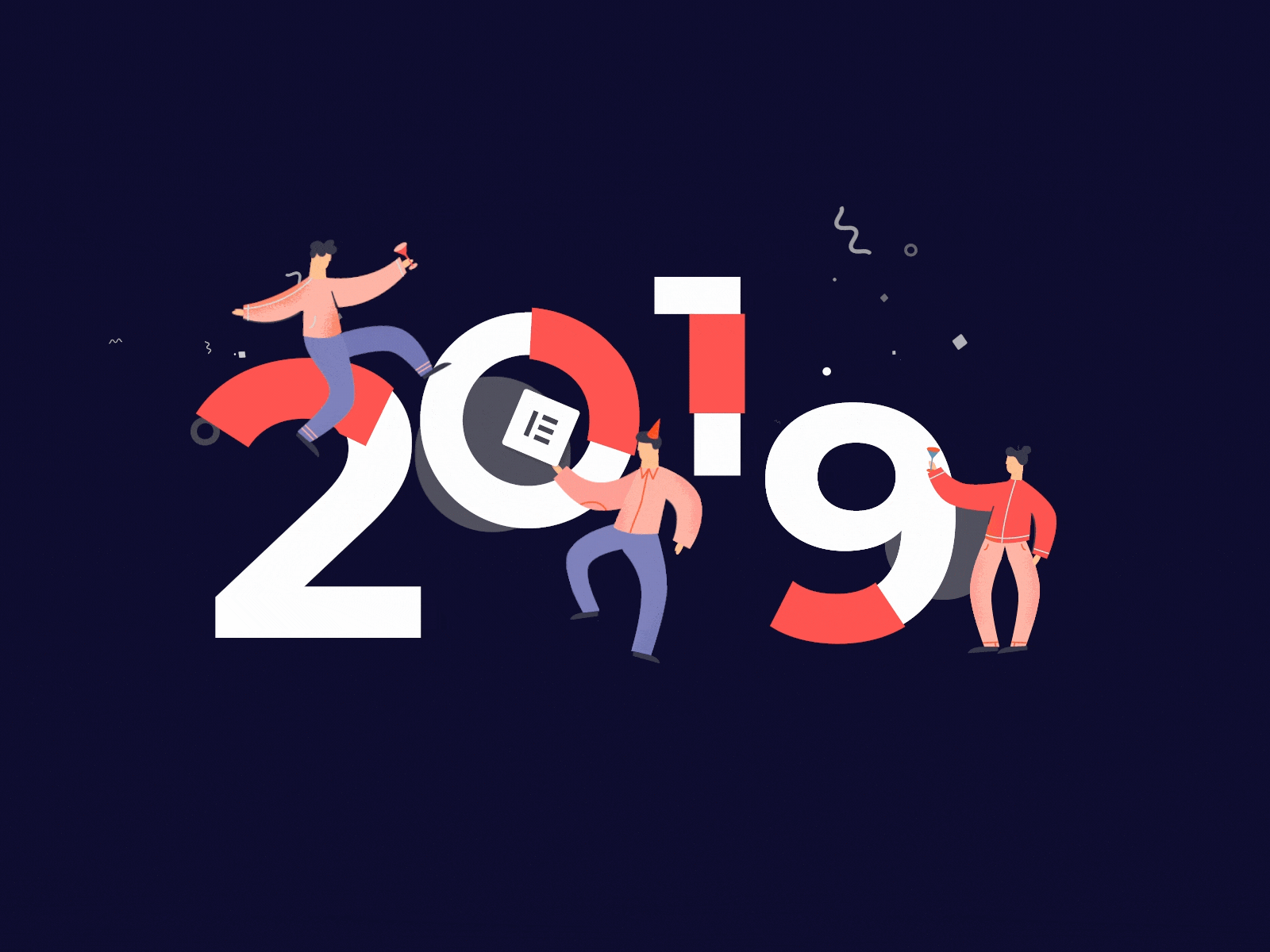 Elementor "Year in Review 2019" animated gif animation animation 2d animation after effects animation design art brand design flatdesign graphicdesign illustration motion product vector video videoshot