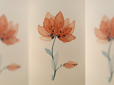 Watercolor flower excercise doodle exercise flower watercolor watercolour art