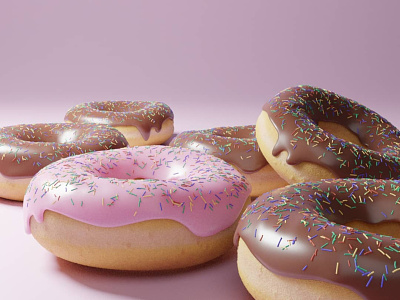 Donuts donuts donuts 3d blender chocolate donuts