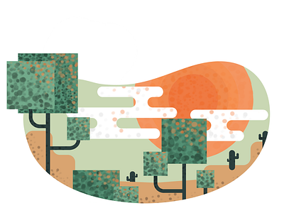 Illustration 1 desert illustration isometric