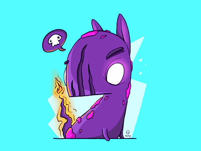 Morri the dragon digital dragon drawing illustration purple