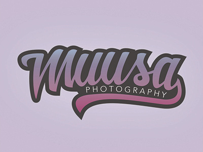 Logotype for Muusa brand branding gradient green handlettering lettering logo logotype mascot oqu vector