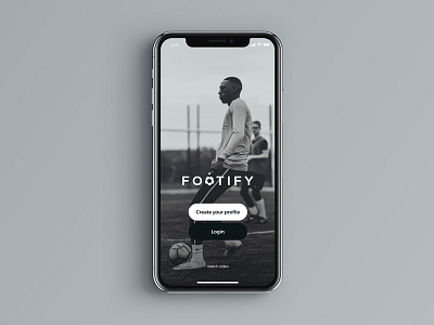 Footify App homescreen mockup