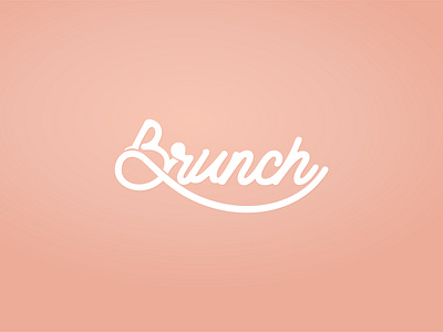 Brunch typography flat logo modern typography